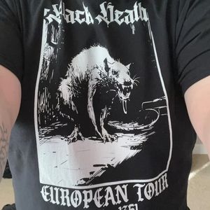 Black Death T-Shirt | Medieval Rat Shirt | Gothic Grunge Clothing | Horror Goth